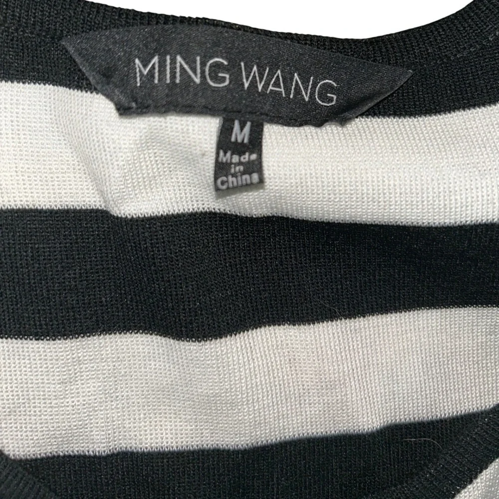Ming Wang Womens Knit Tank Top Bundle Size M Black White Striped Solid Shells - Picture 6 of 8